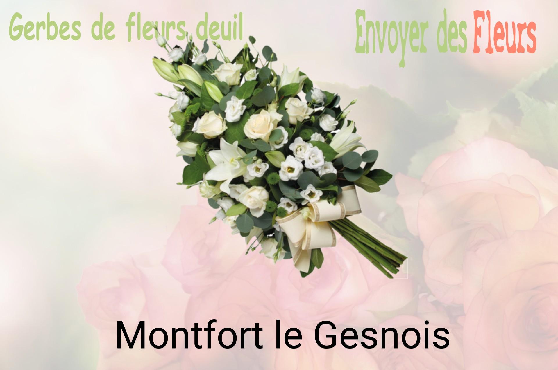 Gerbe de fleurs de deuil livrée à Montfort-le-Gesnois