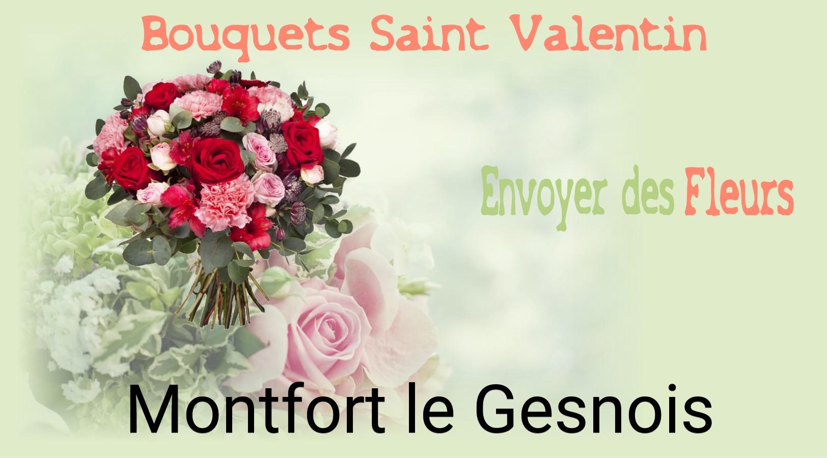 Roses de Saint-Valentin livrées à Montfort-le-Gesnois